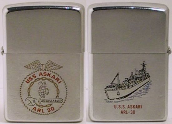 1969 Zippo for the USS Askari which provided repair and other support servicesfor the Riverine forces in the Mekong Delta