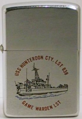 USS Hunterdon was an LST (Landing Ship Tank) that supported the PBRs in"Game Warden", the name given to the operation to stop the flow of communist supplies along the coast of South Vietnam. The Zippo is dated 1969