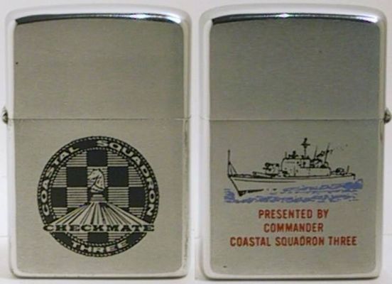 The "Checkmate" logo is for Coastal Squadron Three, a squadron of Gun Boats established at Cam Ranh Bay in 1968.&nbsp; The Zippo is dated 1970